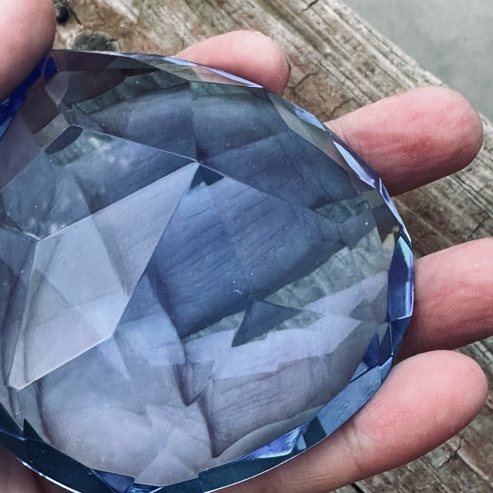 Blue Faceted Teardrop Crystal 3” - Picture 10 of 11
